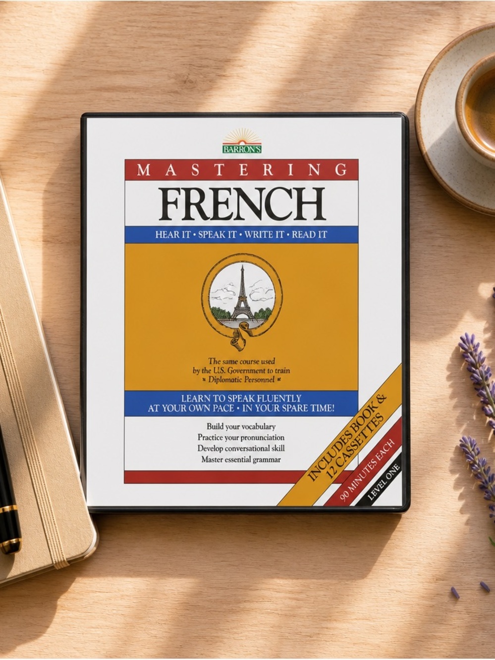 Mastering French Audio Cassette Set in White - Language Learning Course